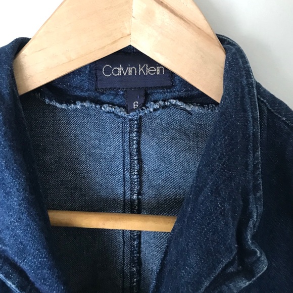 Vintage Calvin Klein Denim Jumpsuit Size 6 - Picture 3 of 7